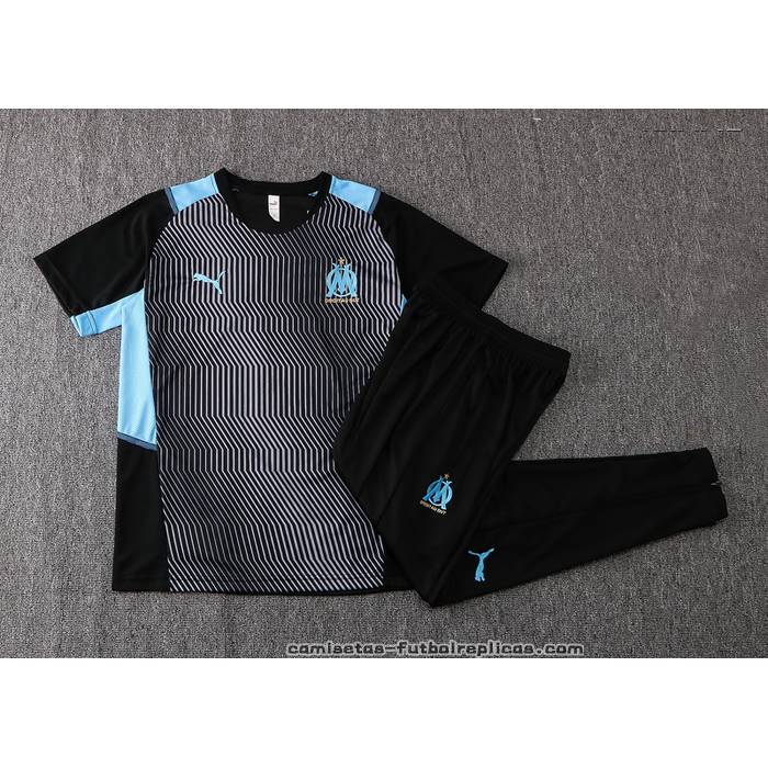Chandal del Olympique Marsella Manga Corta 2021-2022 Negro